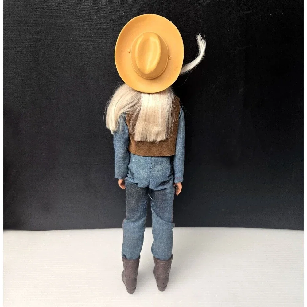 1974 Kenner DUSTY Action Figure Doll Western Outfit Jeans Vest Hat Boots *READ
